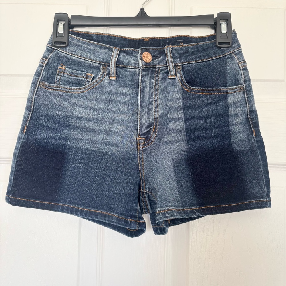 Aeropostale High Rise Patchwork Midi Shorts